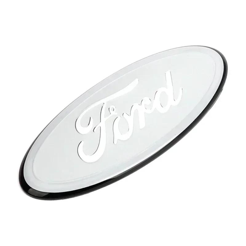 12.5cm Auto Front Hood Grille Logo Sticker for Ford Mondeo mk4 Focus mk2 mk3 S-MAX Kuga Ranger e210 Fiesta mk7 Styling