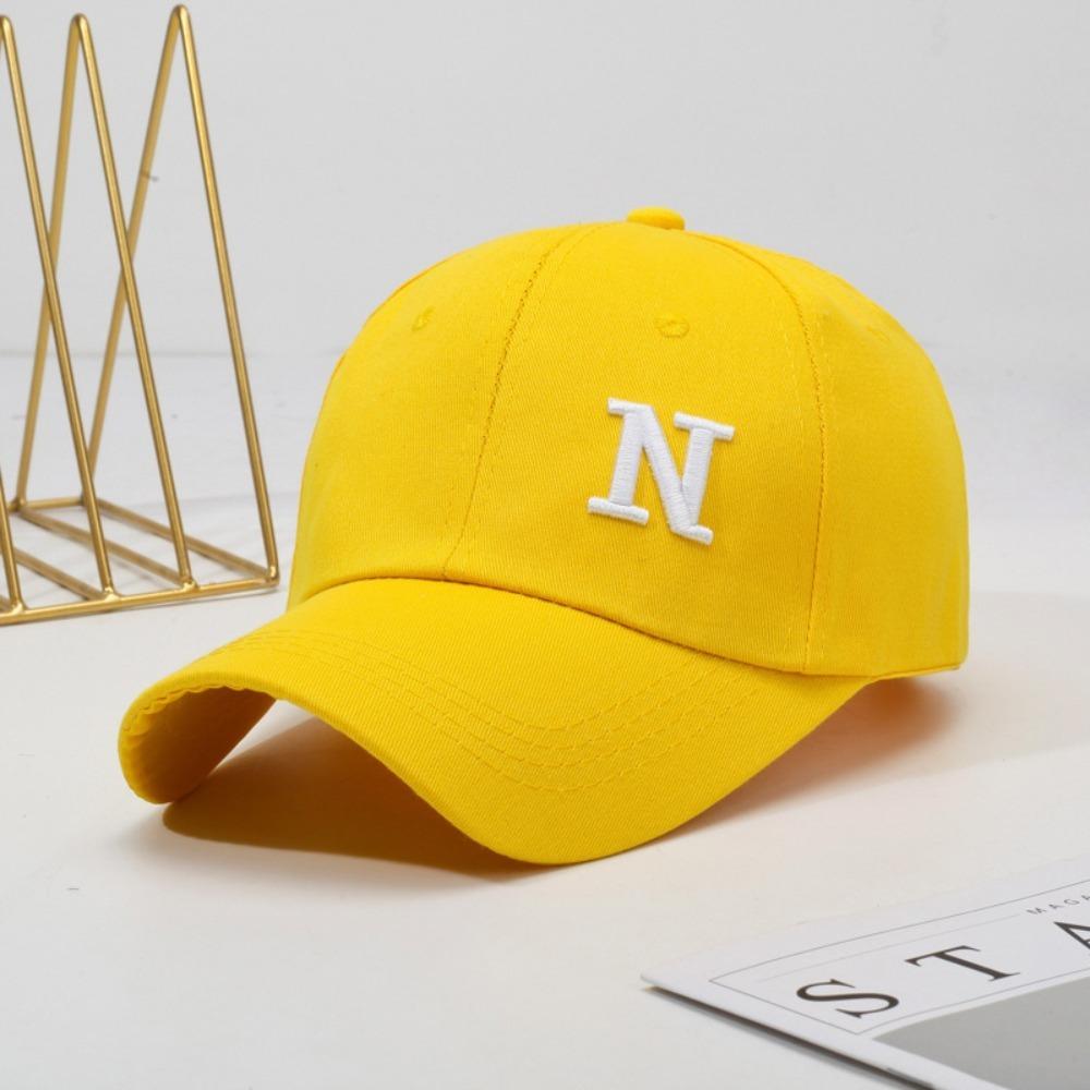 

N Letter Embroidery Baseball Cap Adjustable Peaked Hat Casual Sun Hat Outdoor