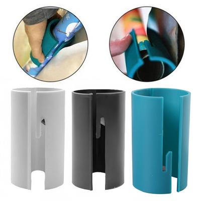 Cortador de rollos de papel de regalo navideño, bordeador de papel con hoja integrada, dispensador de papel de regalo deslizante fácil, herramienta cortadora