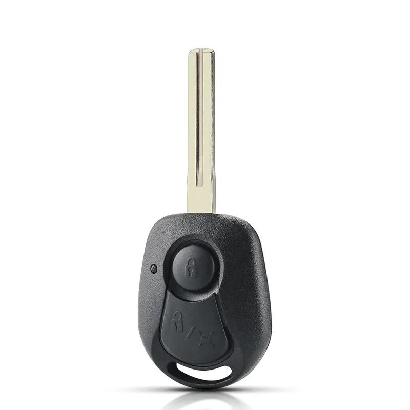 KEYYOU 10X 20X For Ssangyong 2 Buttons Car Key Shell Replacement Fob Cover Case For Ssangyong Actyon Kyron Rexton Uncut Blade