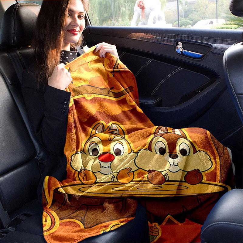 1pc, Autumn Adventure: Chip 'n' Dale Throw Blanket Perfect for Home Decor, Couch Cover, Outdoor Use, Travel, Camping, Car, Beach, Office Nap
