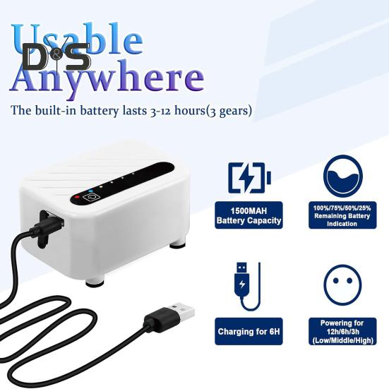 Rhinestones Vacuum Brush Portable USB-C Charging 3 Suction Levels Drill Disk Brush Wax-Free Rhinestones Painting Tool