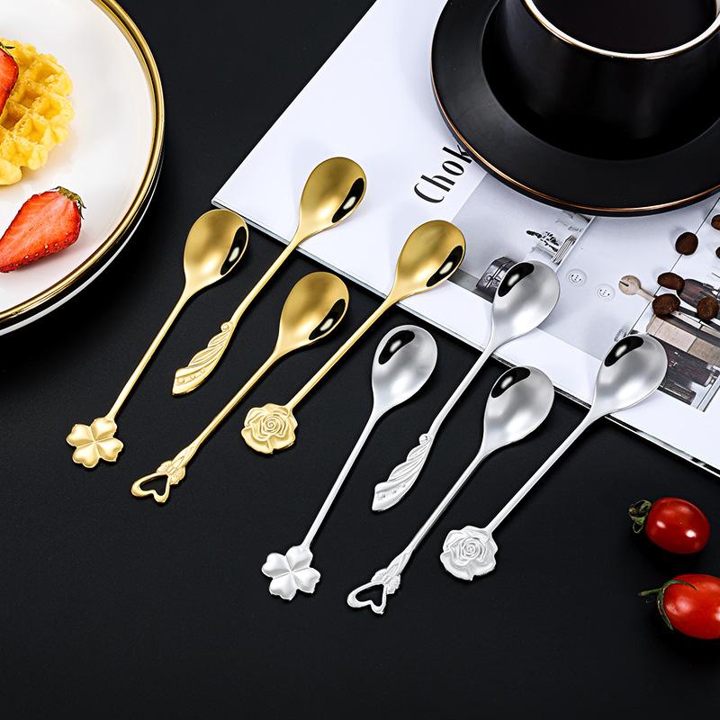 Stainless Steel Coffee Tea Stirring Spoon Dessert Spoon, Silver (BPA Free, No FDA)