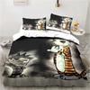 Cartoon Calvin Hobbes 3D Print Bedding Set Single Twin Full Queen King Size Bed Set Adult Boys Bedroom Bedding Gift