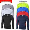 Men's Quick-Dry Breathable Long Sleeve Sports Base Layer for Cycling, Running, Basketball, and Fitness.