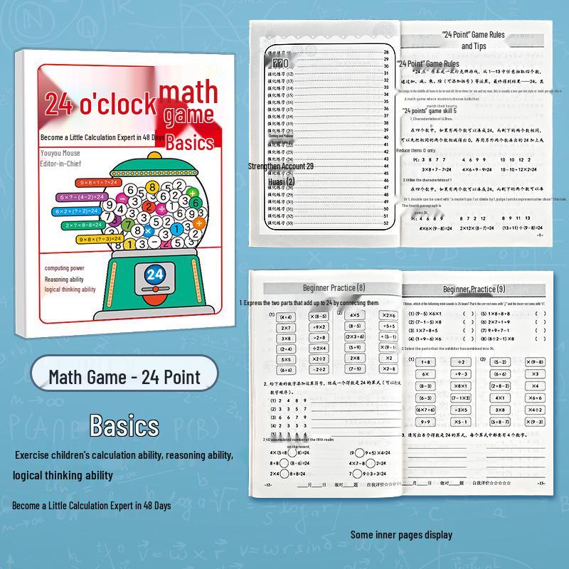 24-Point Math Challenge: Advanced & Basic Editions - Kids Educational Logic & Thinking Game