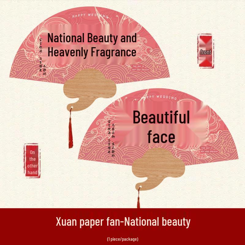 Свадебные фотобутафории в китайском стиле: Утренние халаты для подружки невесты и невесты с декоративными веерами