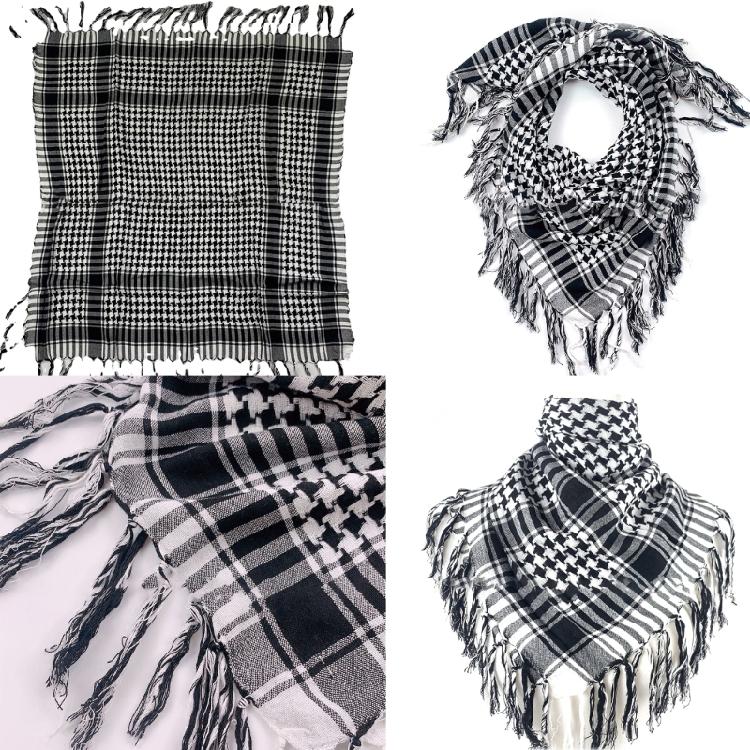Adult Skin Friendly Kerchief Lattice Pattern Headscarf Tie Back Hair Kerchief