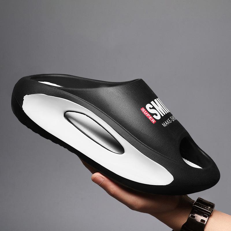 Gacimy Men's Thick Bottom Slippers Fashion Outdoor Sports Sandals Summer New EVA Beach Shoes Soft Cloud Men Platform Home Slides