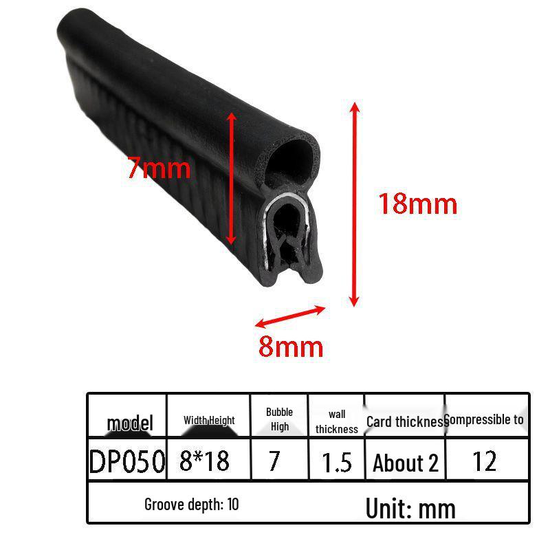 Customizable EPDM U-Shaped Rubber Sealing Strip for Electrical Cabinets and Car Doors