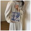 Bolsa de pano de vela nacional feminina verão moda portátil lancheira de linho bolsa bento