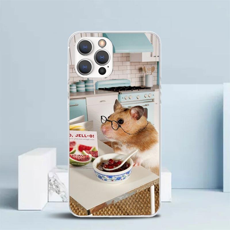 Cute Lovely Pet Hamster Phone Case For IPhone 16 17 Air 16E 15 14 Plus 13 Mini 12 11 Pro Max 7 8 + SE 2020 Soft TPU Back Cover 1