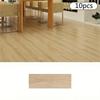 10pc Self-adhesive Wood Grain Floor Wall Sticker Modern Style PVC Living Room Toilet Kitchen Home Floor Decor Waterproof Sticker