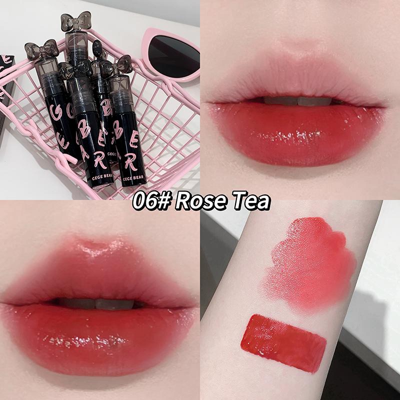 

GEGR BEAR Кристально-прозрачный водный блеск для губ, Высокий блеск, Увеличивающий объем, Гладкий и хорошо растушевывающийся, Не сушит