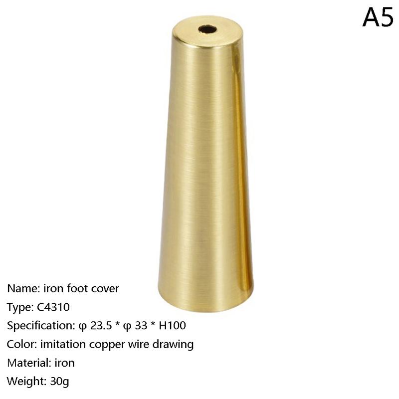 Foot Solid Brushed Iron Table Chair Cylinder Cap Protect Decor Bottom Safe Pad