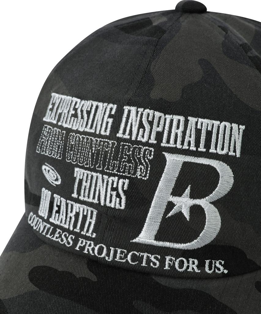 BAUF B Logo Ball Cap [Black Camo]