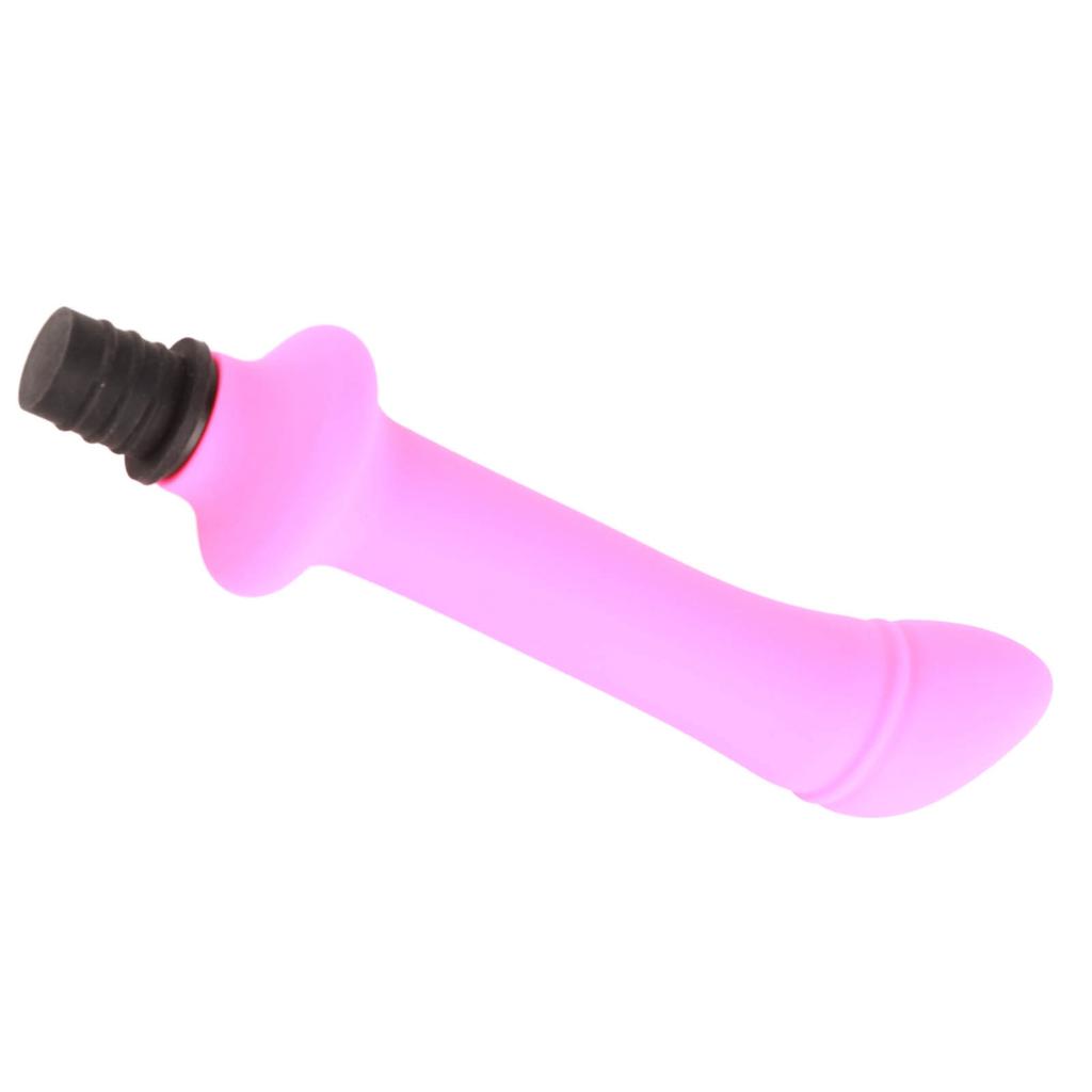 Silicone Fascia Massager Head Waterproof Glossy Surface Soft Muscle Massager Replacement Head Pink