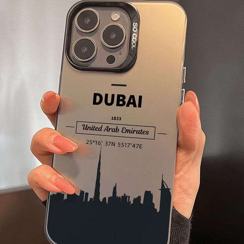 

Dubai City Silhouette iPhone Case for Apple 16/17 - High-End, Trendy Design iPhone 12 Pro