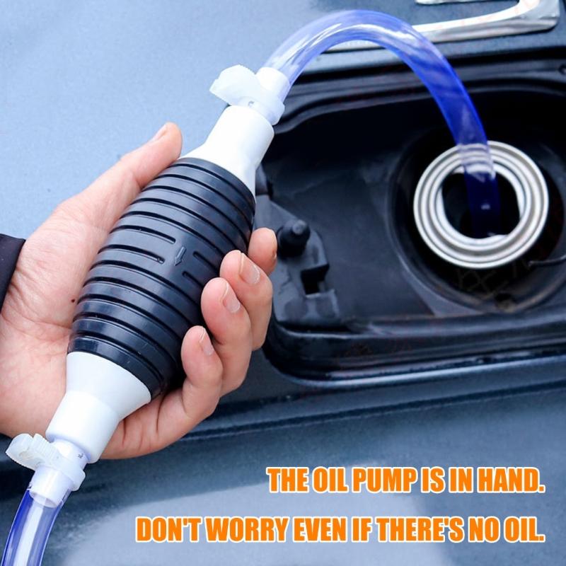 Siphon Hand Pump Manual Hand Pump for Gas Petrol Oil with Syphon Hose Portable High Flow Car Fuel Transfer Pump
