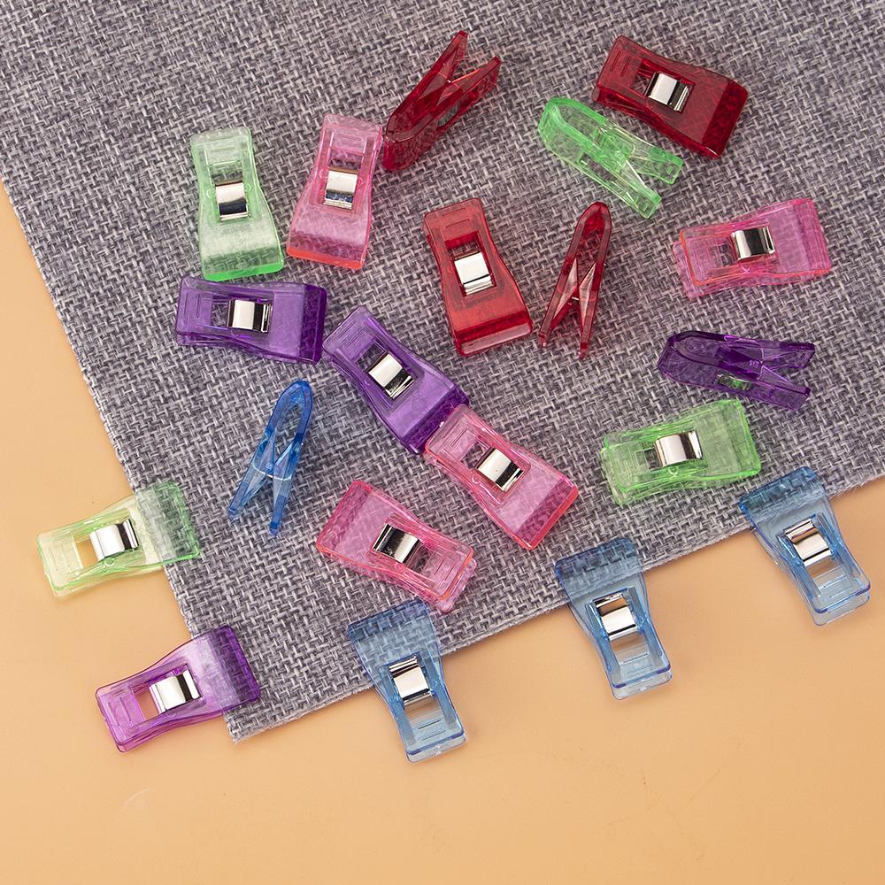 50pcs Sewing Clips Colorful Clips Multipurpose Plastic Craft Crocheting Knitting Safety Clothing Clips Color Binding Clips Paper