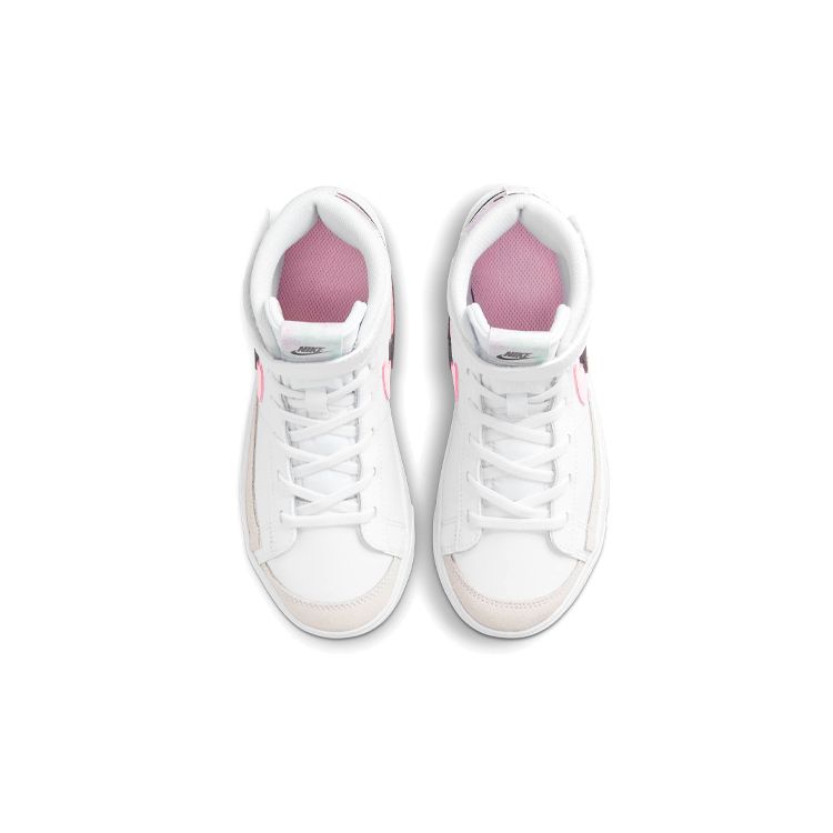 Nike Blazer Mid 77 SE PS Double Swoosh - White Arctic Punch Kids Sneakers Black DD1848-101