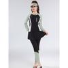 Womens UV Protection Swimsuit Set Long Sleeve Rash Guard Pants Triangle Bottom Conservative Swimwear Surfing Snorkeling