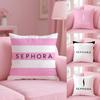 MAkeup Luxurny Fashion Brand S-SEPsHORA Pillow Case Anti-dustmite Pillowcase Invisible Zipper Silky Short Plush Sofa Cushion Cov
