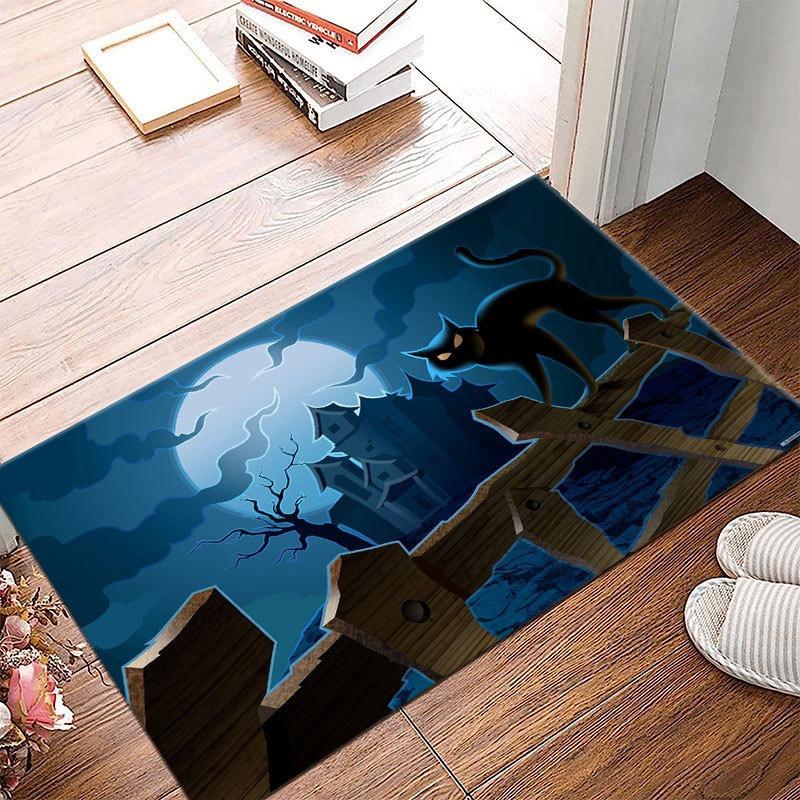 Halloween Carpet for Entryway Front Door Kitchen Indoor Outdoor Rug Non-Slip Floor Mat Welcome Home Decor Mats Entrance Door Rug