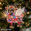 Ornament Agățat Capră Strălucitoare Model Plat Acrilic 2D Pandantiv Animal Farmec Oglindă Retrovizoare Mașină Ornament Brad de Crăciun