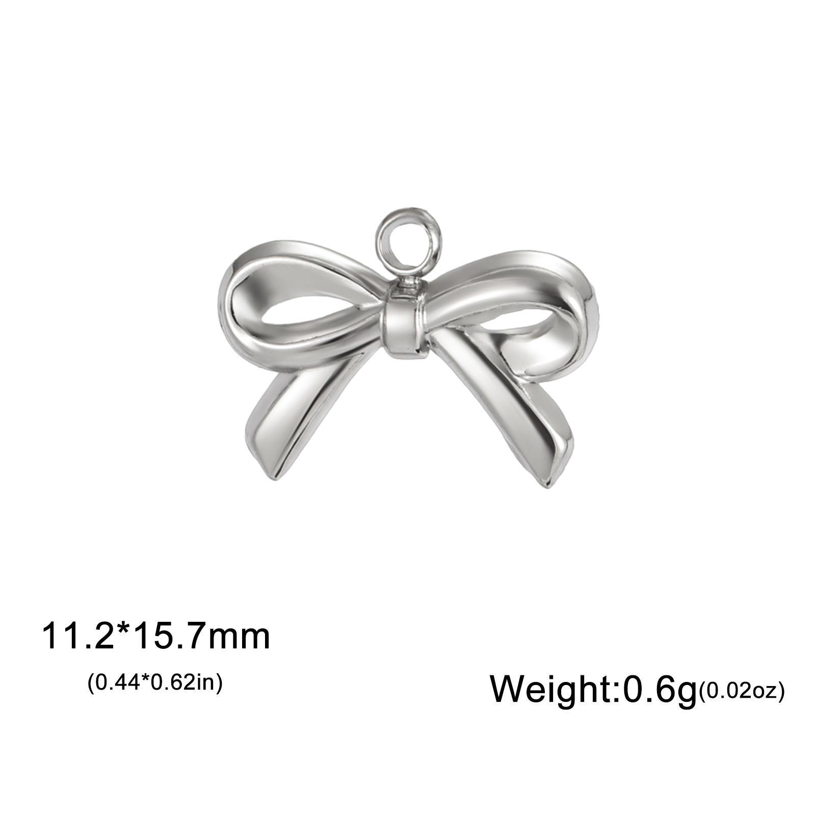 

Teamer 3pcs Classic Bowknot Charms for Jewelry Necklace Earrings Making DIY Stainless Steel Gold Color Pendant Wholesale No Rust