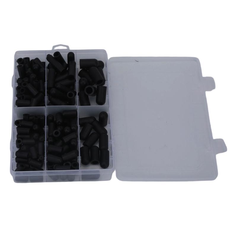Carburetor Vacuum Port Cover Set with Closed-End Black Rubber Pieces, 3/16" 5/32" 7/32" 1/4" 5/16" 3/8" Size Groups for Service Use and Storage