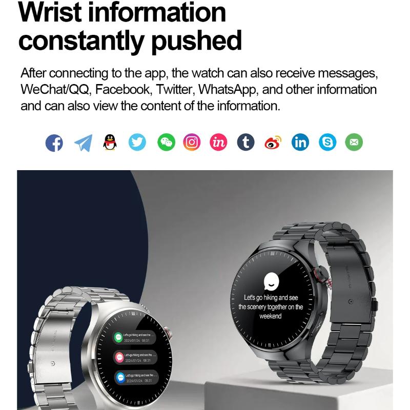 2025 New High-precision ECG Blood Lipids Uric Acid Risk Assessment Smart Watch Pulse Body Fat BP Dynamics Health Monitor