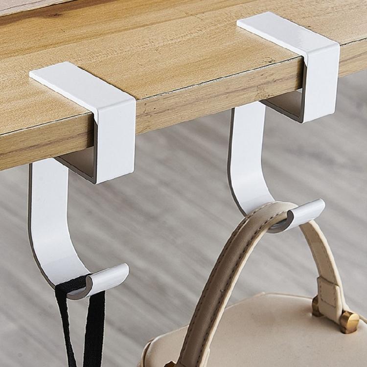 Aluminum Schoolbag Hanger Space Saving Desk Side Bag Hangers Convenient Backpack Hook for Classroom and Office Desks