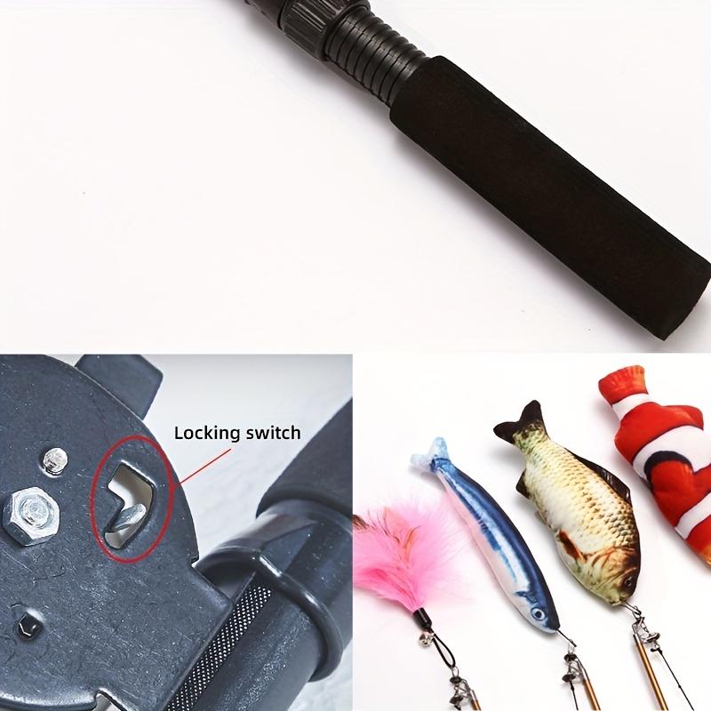 Funny Cat Stick  Fish Type Pet Interactive Playing Toy for Cats Teaser Kitten Sea Fishing Rod Small Fish Funny Cat Stick