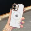 For iPhone 16 Magnetic Case TPU Acrylic Phone Cover with Detachable Lens Frame