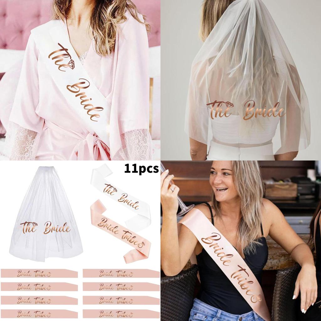 Sada svatebního závoje a čelenky pro nevěstu z látkového materiálu pro svatební párty a jako dárkové nápady