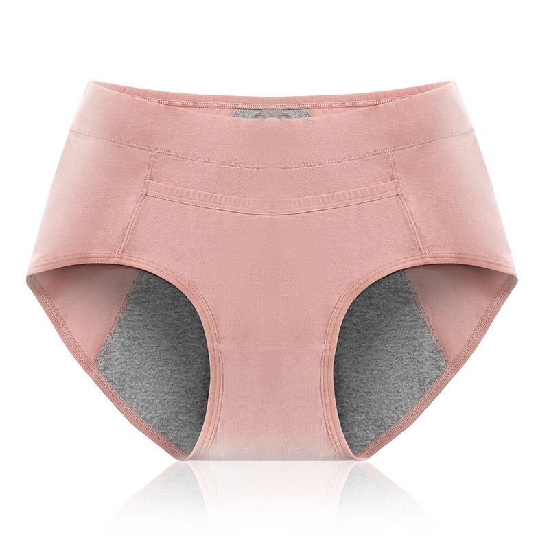 Ladies Spring and Autumn Cotton Side Leakage Breathable High Waist Menstrual Physiological Briefs