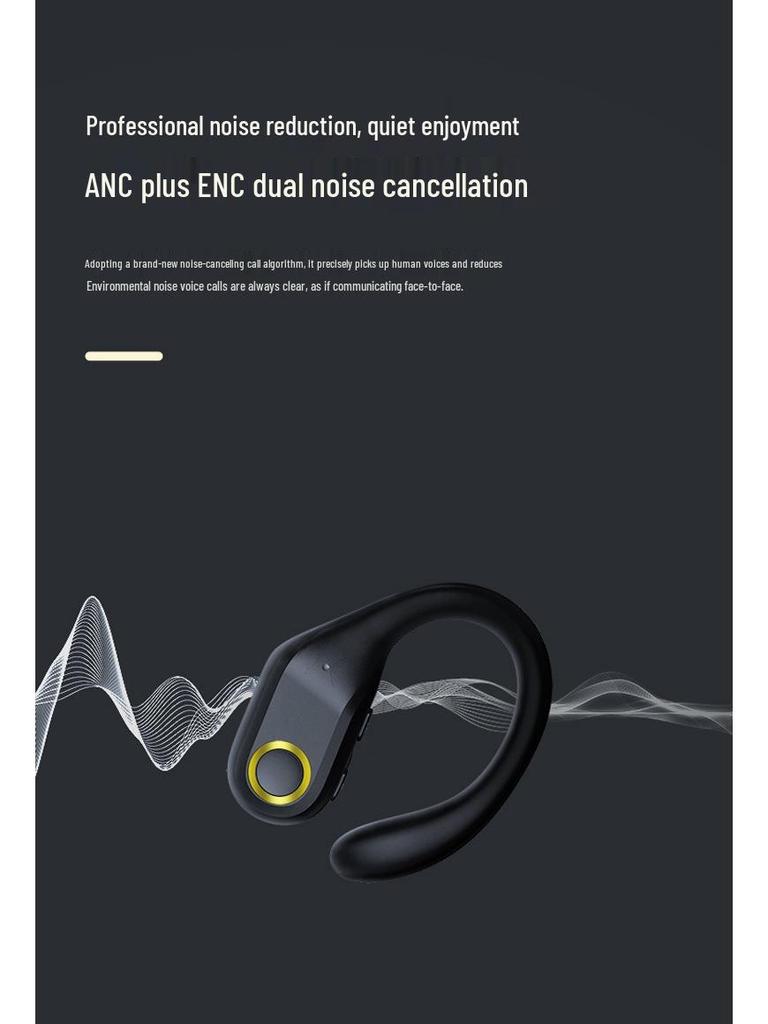 YW02 Wireless Sports Ear-hook Bluetooth Earphones with ENC and Long Battery Life