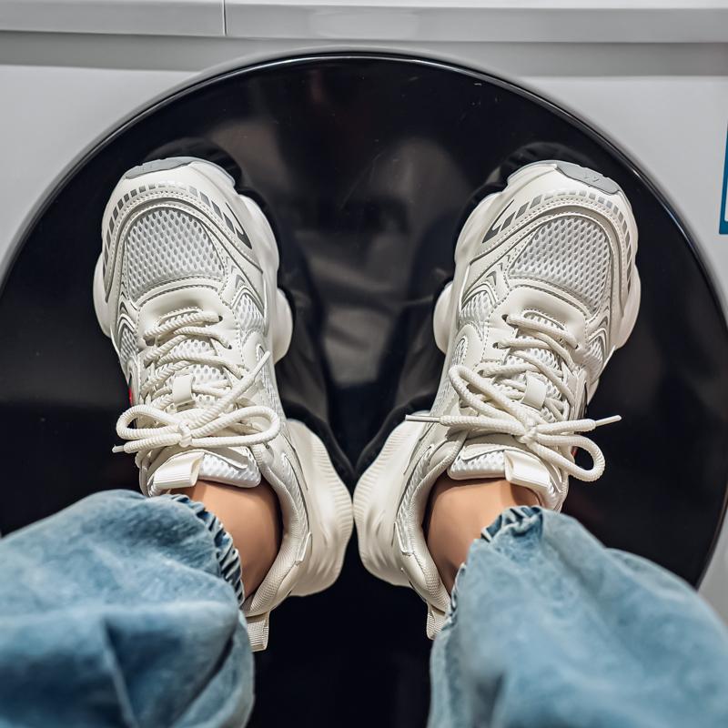 New Fashion Men's Four Seasons Comfortable  Thick Sole Shoes Students Male Boys Trending Soft Sole Breathable Casual Running Sneakers