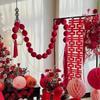 Foam Ball Garland Wedding Cloth Ball String Smooth Decoration Hanging Ornaments Foam Balloon Celebration