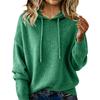 Damen Pullover Kapuzenpullover Verstellbarer Kordelzug Langarm Stricktops Lockere Passform Einfarbig Pullover Tops Strickwaren Alltagskleidung