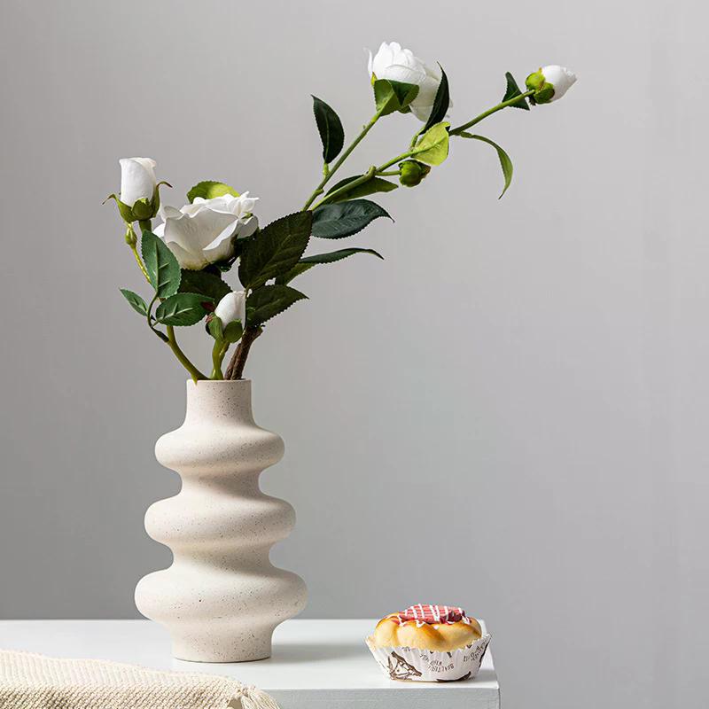 Plastic Creative White Vase Home Living Room Tv Cabinet Decorative Ornaments Flower Table Decoration Crafts Perfect