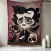 Edward Scissorhands Wall Tapestry Aesthetic Wall Hanging Printed Fabric Blanket Decorative Tapestries For Bedroom Living Room Home Decor