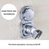 Shower Head Holder Adjustable Shower Spray Bracket Nail-free Wall Mounted Showerhead Rack  Silver