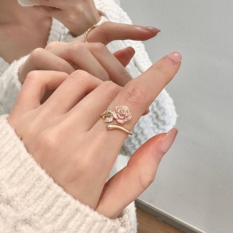 Butterfly Ring with Adjustable Opening, Niche Design, High Class, Colorful Enamel Light Luxury Ring, Summer Daily Jewelry Hand Jewelry Gift
