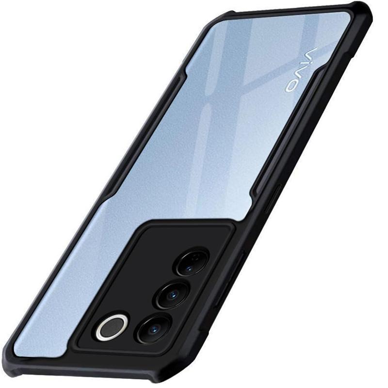 For Vivo V27e V 27e V2237 Case Soft Silicone Edge Hard Back Cover Anti-fall Shockproof Phone Case