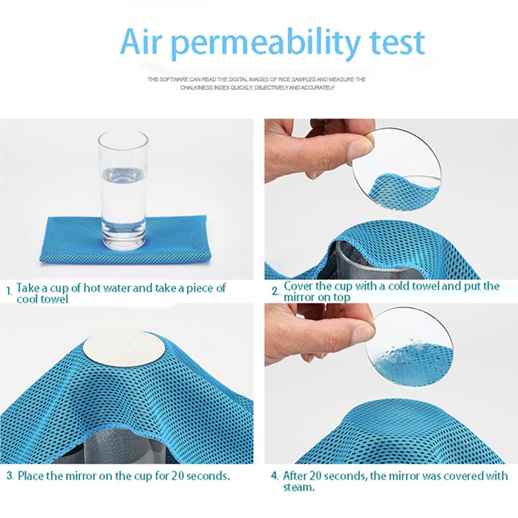 Sport Towel Accessories Sky Blue Color Wiping Cloth Beach Gym Fitness Swimming Women Men Cooling Towels Accessory