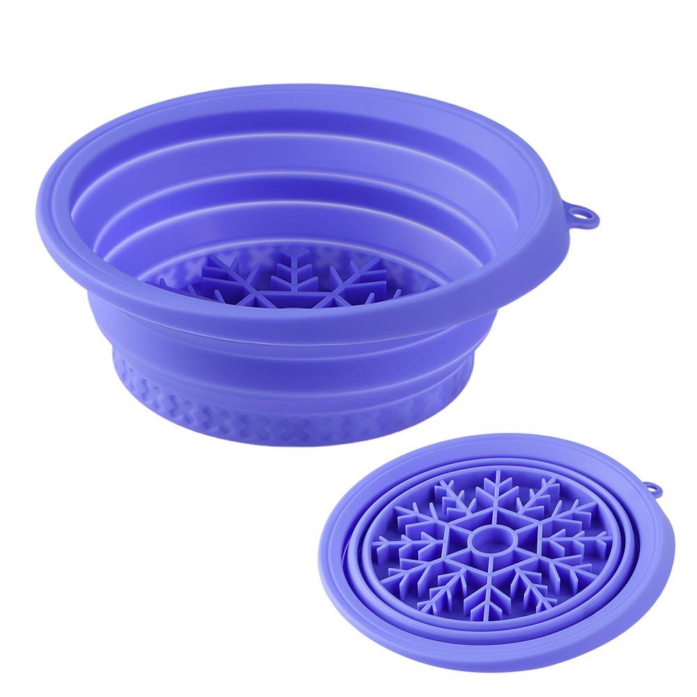 Silicone Ice Bath Washbasin Foldable Improved Blood Circulation Ice Washbowl Relief Stress Face Dipping Bowl for Women Girls