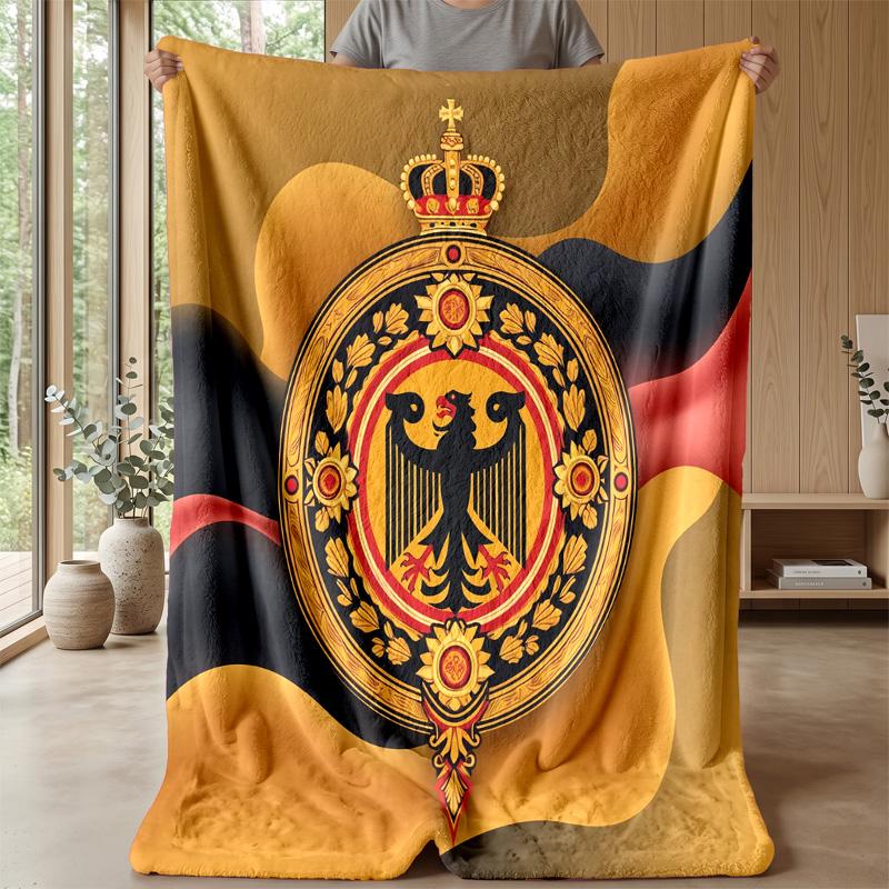 Belgium Football Printed Flannel Blanket Skin Friendly Warm Decorative Throw for Indoor Couch Bed Daily Use