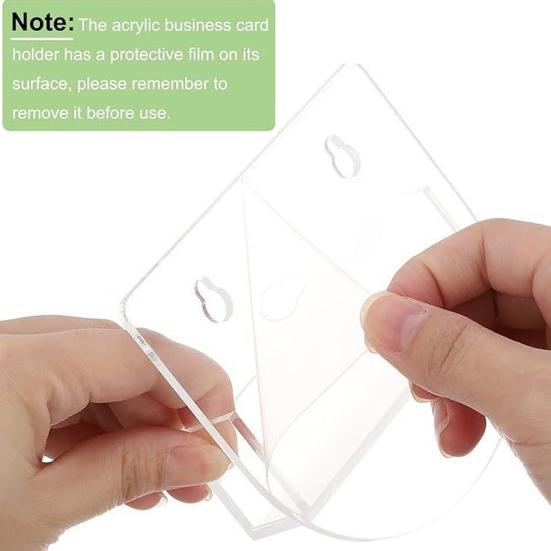 Window Mount Business Card Holder with Suction Cups Clear Acrylic Business Card Display Stand Single Pocket Organizer